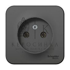 Розетка б/з без шторок 16А, 250 В, изолир. пластина SE Blanca наруж Антрацит