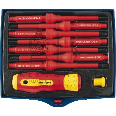 Отвертка Сибртех со сменными жалами диэлектрическая до 1000в 9 предметов crv