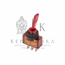 Тумблер Rexant 12V 20А (3c) ON-OFF однополюсный с красной подсветкой