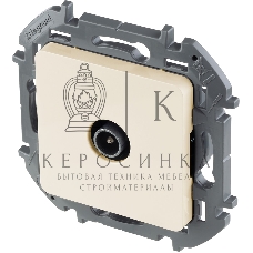 Розетка телевизионная проходная 14 дБ 5-862 мГц слоновая кость