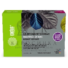 Чернила Cactus CS-BTD60/BT5000SET (3х48 мл и 1х108 мл) голубой/пурпурный/желтый/черный набор 4x252мл для Brother HL-T4000DW, DCP-T510W, DCP-T710W, MFC-T810W, MFC-T910DW, MFC-T4500DW, DCP-T420W, DCP-T520W, DCP-T720DW, DCP-T820DW, MFC-T920DW