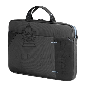 Сумка для ноутбука Сумка Continent CC-205Gb,(нейлон, серый, с голубой отстрочкой, 15,6'')