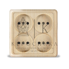 Розетка 4-м ОП Олимп без заземл. квадрат сосна UNIVersal 1176