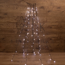 Елочная гирлянда с кольцом Neon-night, 7 нитей по 1,8 метра, цвет диодов белый, не соединяется