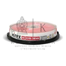 Диск DVD+R Mirex 8.5 Gb, 8x, Cake Box (10), Dual Layer (10/300)