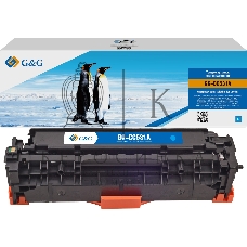 Картридж лазерный G&G GG-CC531A голубой (2800 стр.) для HP CLJ CP2020/CP2025/CM2320 MFP, MF8330/8350/8380