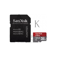 Флеш карта microSD 32GB SanDisk microSDHC Class 10 Ultra (SD адаптер) UHS-I 100MB/s