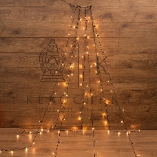 Елочная гирлянда с кольцом Neon-night, 7 нитей по 1,5 метра, цвет диодов теплый белый, не соединяется