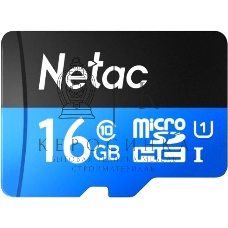 Флеш карта microSDHC 16Gb Netac P500 NT02P500STN-016G-R (с SD адаптером) 80Mb/s