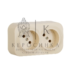 Блок розеток Quteo с предварительным подключением 2x2К без шторок, 16A, 250 В, IP 20, Слон. кость