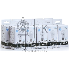 Лампа светодиодная Gauss Elementary 15Вт цок.:E27 груша 220B 6500K св.свеч.бел.хол. A60 (упак.:10шт) (23235)