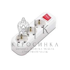 Колодка удлинителя Makel 3 гнезда с заземлением c выключателем