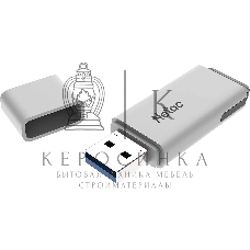 Флешка USB Netac U185 (NT03U185N-008G-20WH), 8Gb, USB 2.0, R/W 25/10, белый/серый