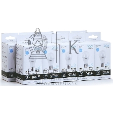 Лампа светодиодная Gauss Elementary 20Вт цок.: E27 груша 220B 6500K св. свеч. белый хол. A60 (упак.: 10 шт)