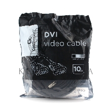 Кабель DVI-D dual link Cablexpert CC-DVI2L-BK-10M, 25M/25M, 10м, черный, экран, феррит.кольца, пакет