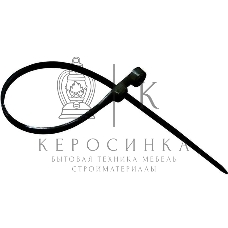 Хомут кабельный под винт Rexant 3.6х150 нейл. черный (уп. 100 шт)