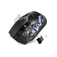 Мышь беспроводная Crown CMM-930W черный, 1600 dpi, радиоканал, USB, кнопки - 4