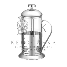 Френч-пресс MALLONY (кофе-пресс) стеклянный, 600 мл, в корп из нерж ст, ALITO