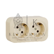 Блок розеток Quteo с предварительным подключением 2x2К+З со шторками, 16A, 250 В, IP 20, Слон. кость