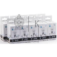 Лампа светодиодная Gauss Elementary 7Вт цок.:E27 груша 220B 4100K св.свеч.бел.нейт. A60 (упак.:10шт)