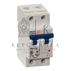 Выключатель автоматический модульный 2п C 40А 6кА OptiDin BM63-2C40-УХЛ3 КЭАЗ 260606