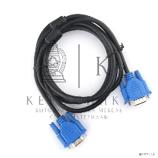 Кабель VGA Pro Cablexpert CC-PVGA-1.8M, 15M/15M, 1.8м, экран, феррит. кольца, пакет