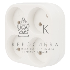 Четверник электрический Rexant 6А без заземления, белый