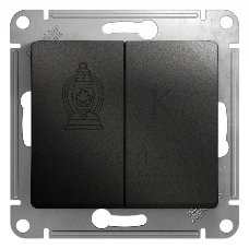 Механизм выключателя 2-кл. СП Glossa 10А IP20 10AX антрацит SchE GSL000751