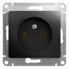 Механизм розетки 1-м СП Glossa 16А IP20 без заземл. антрацит SchE GSL000741
