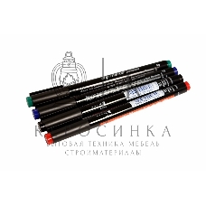 Набор маркеров E-140 permanent 0.3 мм (для пленок и ПВХ) набор: черный, красный, зеленый, синий