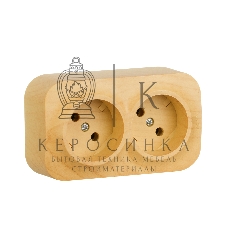 Блок розеток Quteo с предварительным подключением 2x2К без шторок, 16A, 250 В, IP 20, Дерево