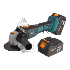 Угловая шлифовальная машина аккумуляторная Bort BWS-18Li-125 Диам. диска 125 мм; Аккумулятор 4 А.ч; Скорость холостого хода 4 000 - 9 000 об/мин;
