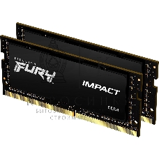Оперативная память Kingston Fury Impact, DDR4, 64Gb (2x32Gb), 3200MHz, CL20, SO-DIMM
