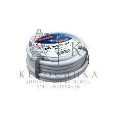 Провод соединительный ПВС Rexant 3x0,75 мм², белый, длина 5 метров, ГОСТ 7399-97