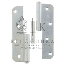 Петля накладная ПН1-130 правая, цинк, 4шт. (Металлист) Россия