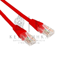 Патч-корд U/UTP Rexant cat.5e, RJ45-RJ45, 26AWG, ZH нг(А)-HF, красный, 1 м