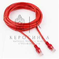 Патч-корд UTP Cablexpert cat.5e, 5м, литой, многожильный, красный