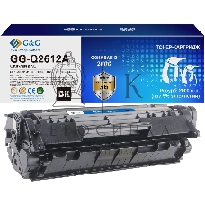Картридж лазерный G&G GG-Q2612A UNIVERSAL черный (2000 стр.) для HP 1010/1012/1015/1018/Canon LBP2900/3000/L120/L90/L100/L120/HP 1020/1022/3015/3020/3030/3050/3052/3055/M1005/1300/1319f; Canon 4140/MF4380dn/4010/4660pl/4100/4690pl/4110/4120/4140/4150/4270
