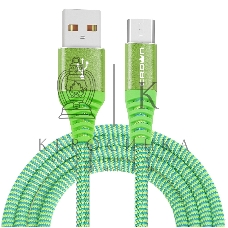 Кабель Crown USB - microUSB CMCU-3102M green