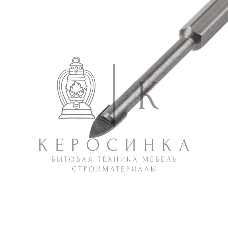 Сверло по стеклу и керамике Kranz 5 мм, 2 грани, шестигранный хвостовик