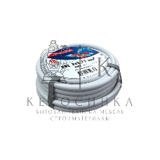 Провод соединительный Rexant ПВС 2x0,75 мм², белый, длина 10 метров, ГОСТ 7399-97