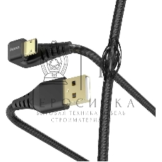 Кабель Hama 00187220 microUSB (m) угловой USB 2.0 (m) 1.5м черный