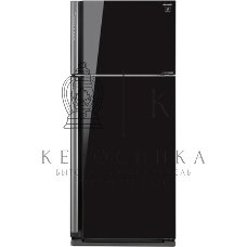 Холодильник Sharp SJ-XP59PGBK черное стекло/стекло двухкамерный 430/148 л морозилка сверху