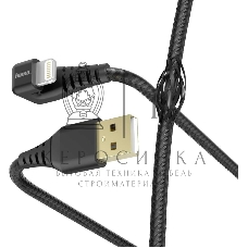 Кабель Hama 00187221 Lightning (m) угловой USB 2.0 (m) 1.5м черный