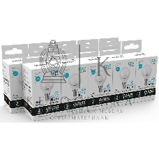 Лампа светодиодная Gauss Elementary 12Вт цок.: E14 шар 220B 4100K св. свеч. белый ней. (упак.: 10 шт)