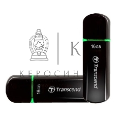 Флешка USB Transcend Jetflash 600 (TS16GJF600), 16Gb, USB 2.0, R/W 30/15, черный/зеленый