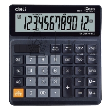 Калькулятор бухгалтерский Deli EM01120 черный 12-разр.