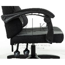 Кресло игровое Zombie Rudger черный/серый с подголов. крестов. пластик