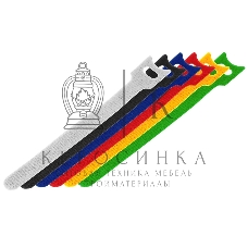 Набор хомутов-стяжек многоразовых на липучке Rexant 310х16 мм, цветная, упаковка 12 шт.