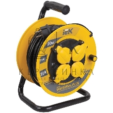 Удлинитель на катушке 4х20 м с заземл. 16А IP44 УК20 